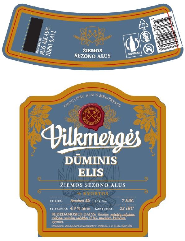Prekės ženklas: Vilkmergės DŪMINIS ELIS ŽIEMOS SEZONO ALUS